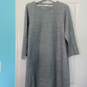 jcrew piqué sweatshirt dress